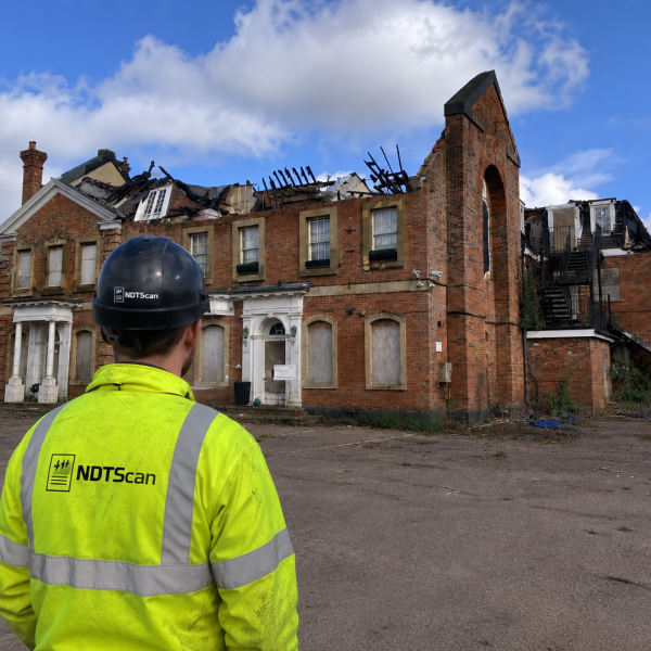 Scanning a Fire Damaged Building in Oxfordshire